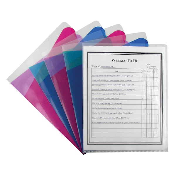 C-Line Products MultiSection Project Folders, Clear Folders